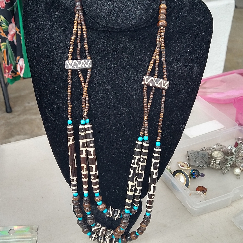 Artisan Multi-Strand Beaded Necklace